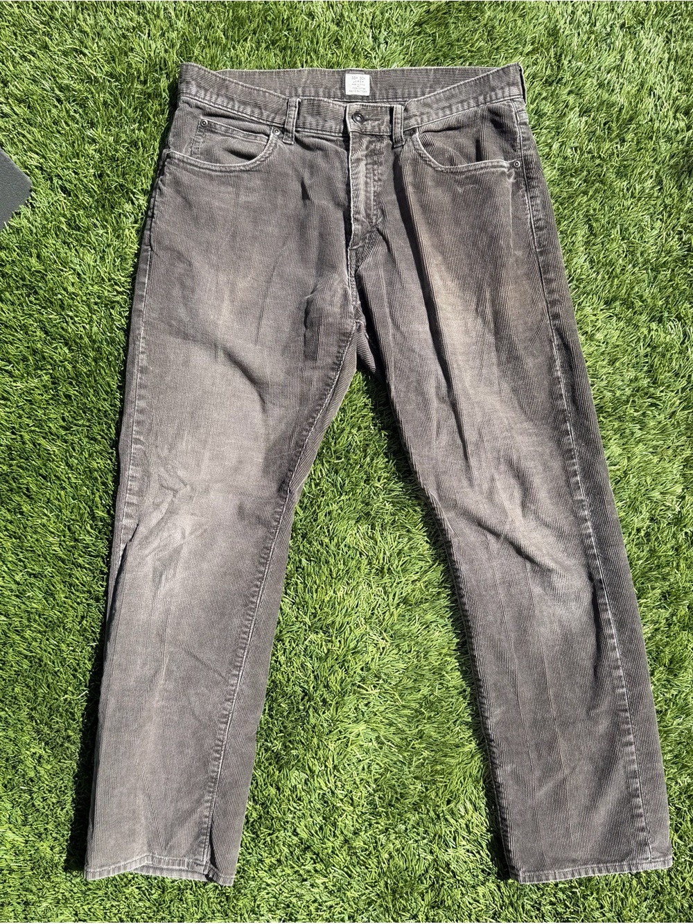 Men's J. Crew Corduroy Straight Leg Pants in Brown size 33 - 30